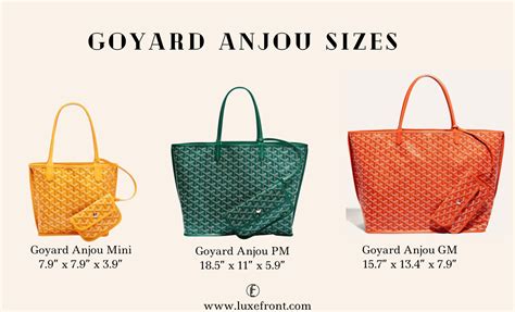 goyard tote sizes and prices|goyard tote with zipper.